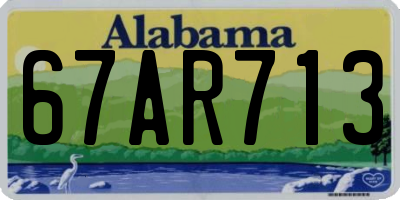 AL license plate 67AR713