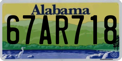 AL license plate 67AR718