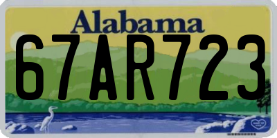 AL license plate 67AR723