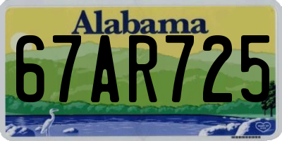 AL license plate 67AR725