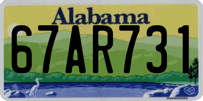 AL license plate 67AR731