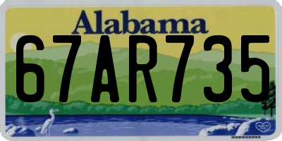 AL license plate 67AR735