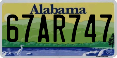 AL license plate 67AR747