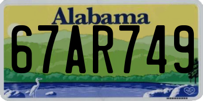 AL license plate 67AR749