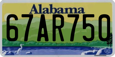 AL license plate 67AR750
