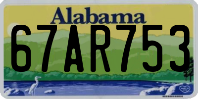 AL license plate 67AR753