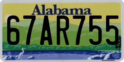 AL license plate 67AR755