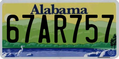 AL license plate 67AR757