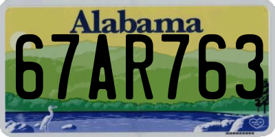 AL license plate 67AR763