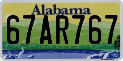 AL license plate 67AR767