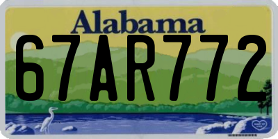 AL license plate 67AR772