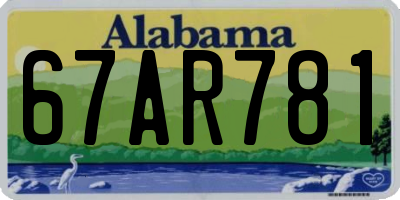 AL license plate 67AR781