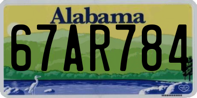 AL license plate 67AR784