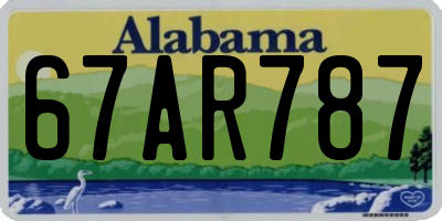 AL license plate 67AR787