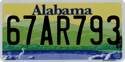 AL license plate 67AR793