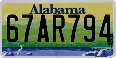 AL license plate 67AR794
