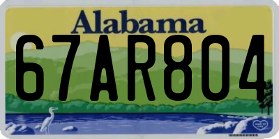 AL license plate 67AR804