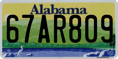 AL license plate 67AR809