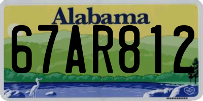 AL license plate 67AR812
