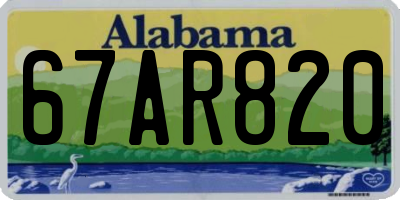 AL license plate 67AR820
