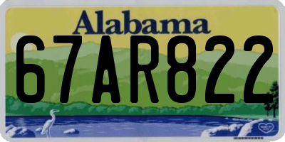 AL license plate 67AR822