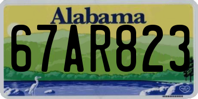 AL license plate 67AR823