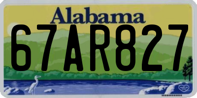 AL license plate 67AR827