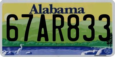 AL license plate 67AR833