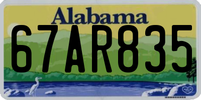 AL license plate 67AR835