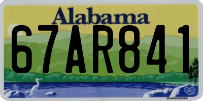AL license plate 67AR841
