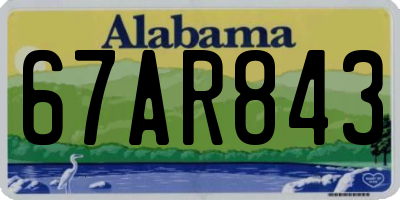 AL license plate 67AR843