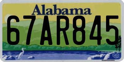 AL license plate 67AR845