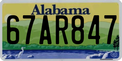 AL license plate 67AR847