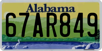 AL license plate 67AR849
