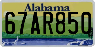 AL license plate 67AR850