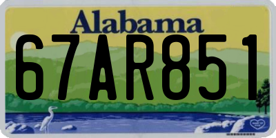 AL license plate 67AR851