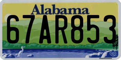 AL license plate 67AR853