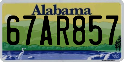 AL license plate 67AR857