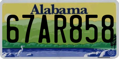 AL license plate 67AR858