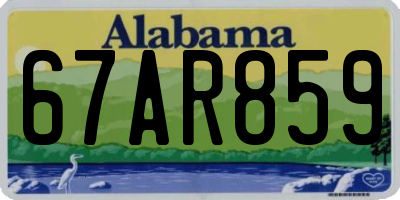 AL license plate 67AR859