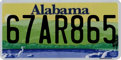 AL license plate 67AR865