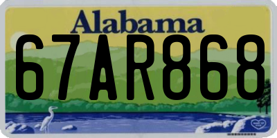 AL license plate 67AR868
