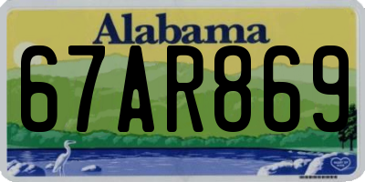 AL license plate 67AR869