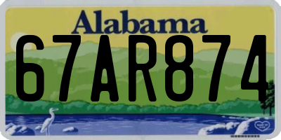 AL license plate 67AR874