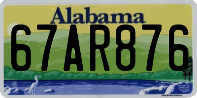 AL license plate 67AR876