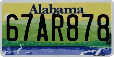 AL license plate 67AR878