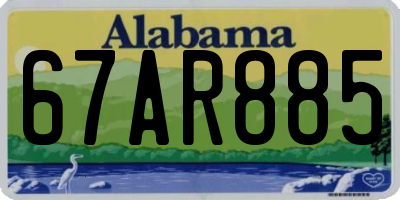 AL license plate 67AR885