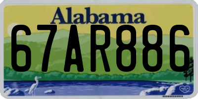 AL license plate 67AR886