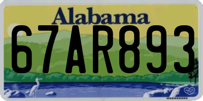AL license plate 67AR893