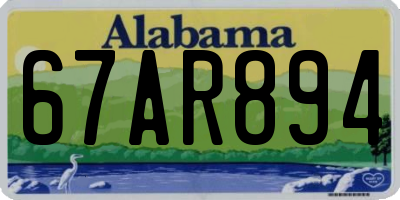 AL license plate 67AR894